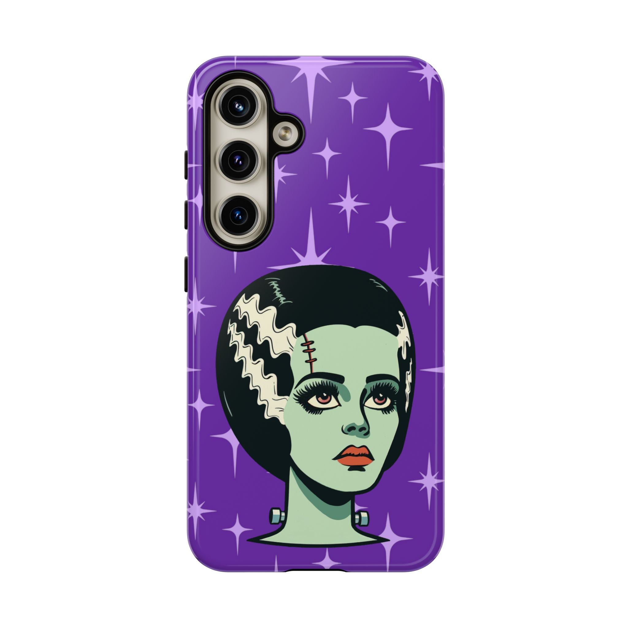 Bride of Frankenstein Retro Mid Mod Horror Buff Purple Halloween Tough Phone Case