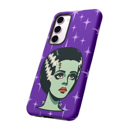 Bride of Frankenstein Retro Mid Mod Horror Buff Purple Halloween Tough Phone Case