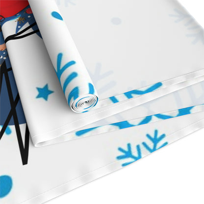 Kitschy 50s Holiday Snowflake Mod Table Runner