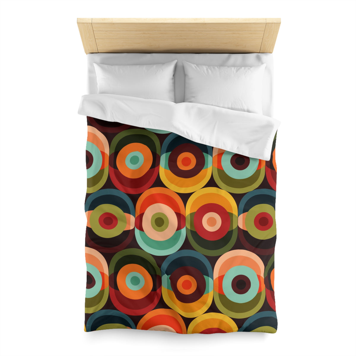 60's 70s Retro Groovy Circles, Hipster Home Decor, Mid Mod, MCM Duvet Cover - Mid Century Modern Gal