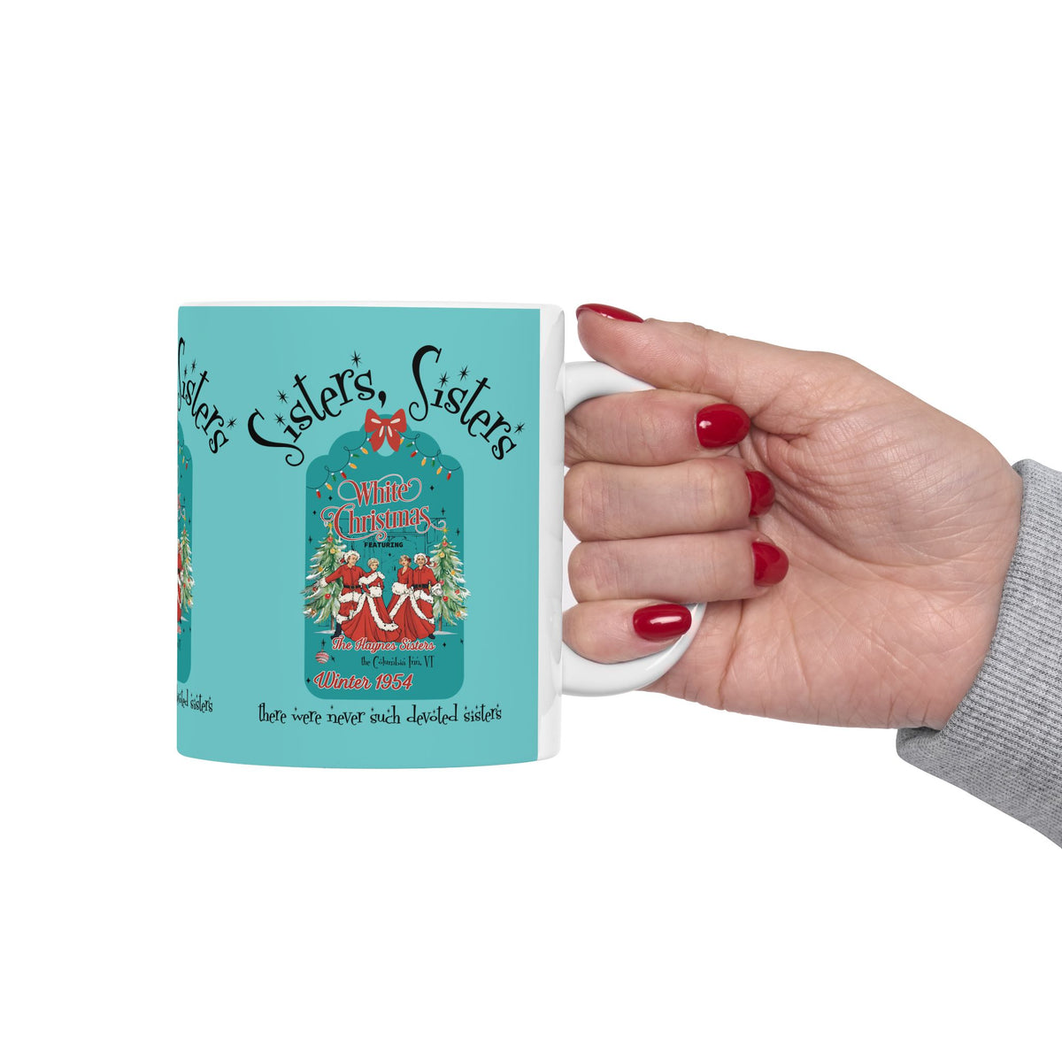 Sister Sister Holiday White Christmas Wallace And Davis Holiday Movie, Kitschy Retro Gift for Her - Mid Century Modern Gal