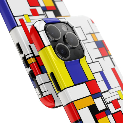 Retro Mod Mondrian, Mid Century Modern Style Tough Phone Case