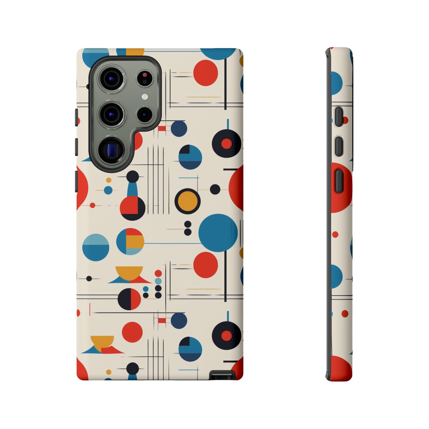 Mid Mod Bauhaus Designed iPhone, Samsung, Retro Phone Tough Cases