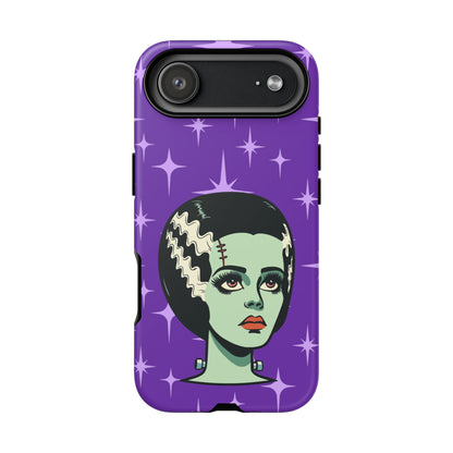 Bride of Frankenstein Retro Mid Mod Horror Buff Purple Halloween Tough Phone Case