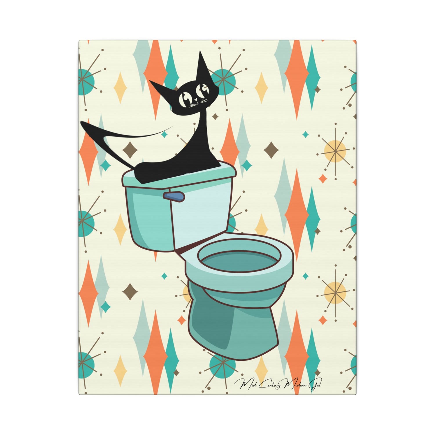 Retro Bathroom, Atomic Cat, Franciscan Starburst 50&