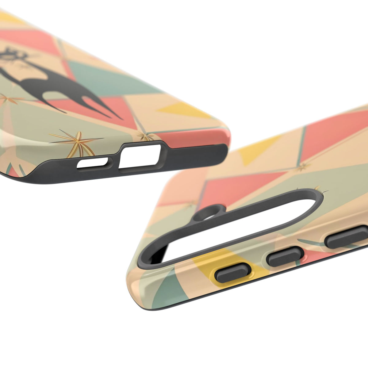 Atomic Cat Mid Mod Retro Cat Phone Case | Tough Cases with Vintage Vibe | Ideal for Cat Lovers