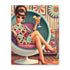 60s Mod Gal, Retro Chic Canvas Gallery Wrap - Vintage Lounge Art Print - Mid Century Modern Gal