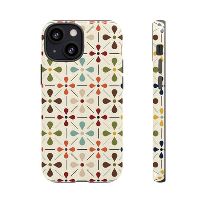 Scandinavian Flower, Mid Modern Danish Design Tough Phone Case