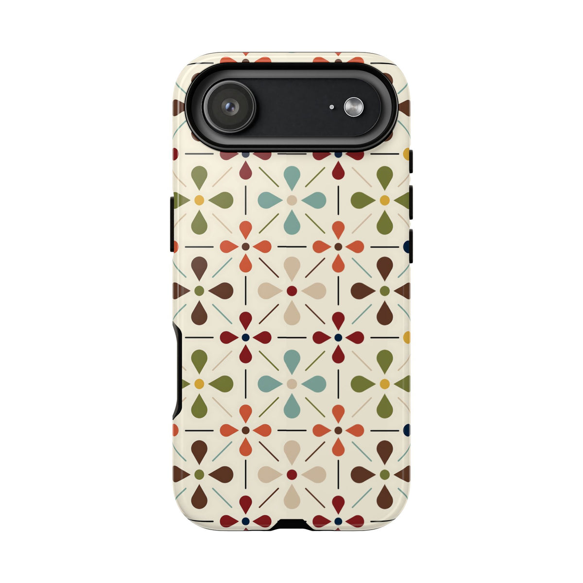 Scandinavian Flower, Mid Modern Danish Design Tough Phone Case