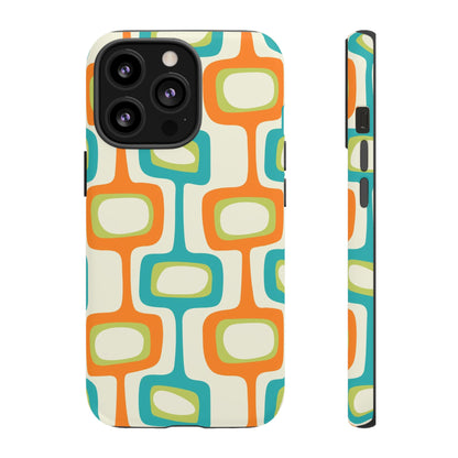 Mid Century Modern Groovy Googie Design, Colorful Smart Phone Tough Cases - Mid Century Modern Gal