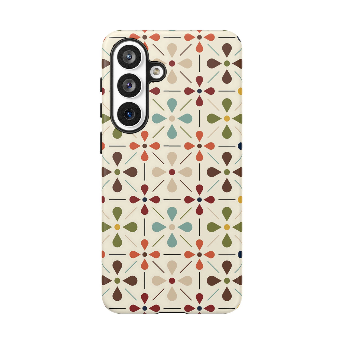 Scandinavian Flower, Mid Modern Danish Design Tough Phone Case