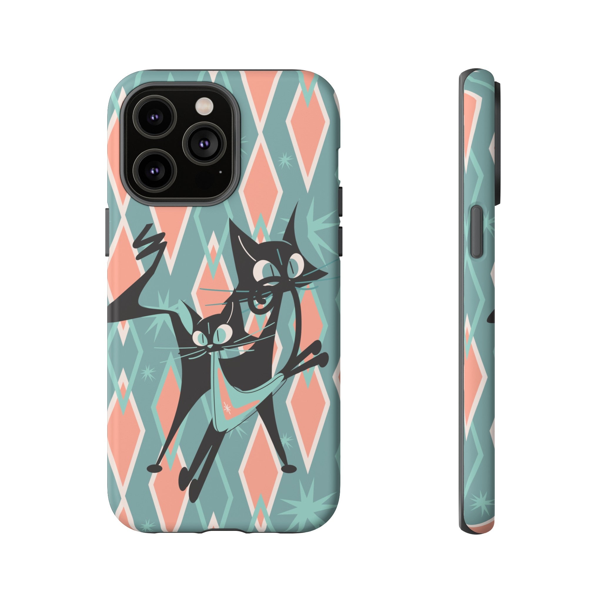 Mid Mod Atomic Cat Kitschy Retro Chic Samsung, Smart Phone Tough Cases