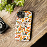 Atomic Cat Mid Mod Orange, Yellow, Groovy Cat Smart Phone Tough Cases - Mid Century Modern Gal