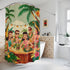 Mid Century Modern Tiki Party, Tropical Retro Shower Curtain - Vintage Beach Party Design - Mid Century Modern Gal
