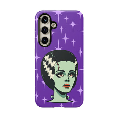 Bride of Frankenstein Retro Mid Mod Horror Buff Purple Halloween Tough Phone Case