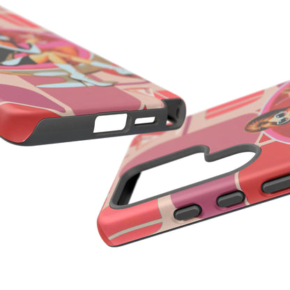 Mid Mod 60s Mod Gal, Kick Back Enjoy, Retro Chic Phone Case with Cocktail Design