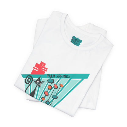 Palm Springs Modernism Week, Atomic Cat Retro Inspired Unisex Jersey Tee - &