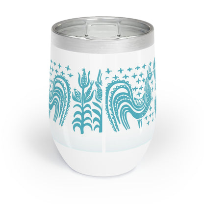 Prex Butterprint, Wine Tumbler, Coffee Tea,Stainless Steel Travel Tumbler - Mid Century Modern Gal