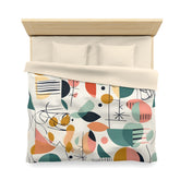 Mid Century Modernist Abstract Designed, Geometric Retro MCM Colorful Funky  Duvet Cover - Mid Century Modern Gal