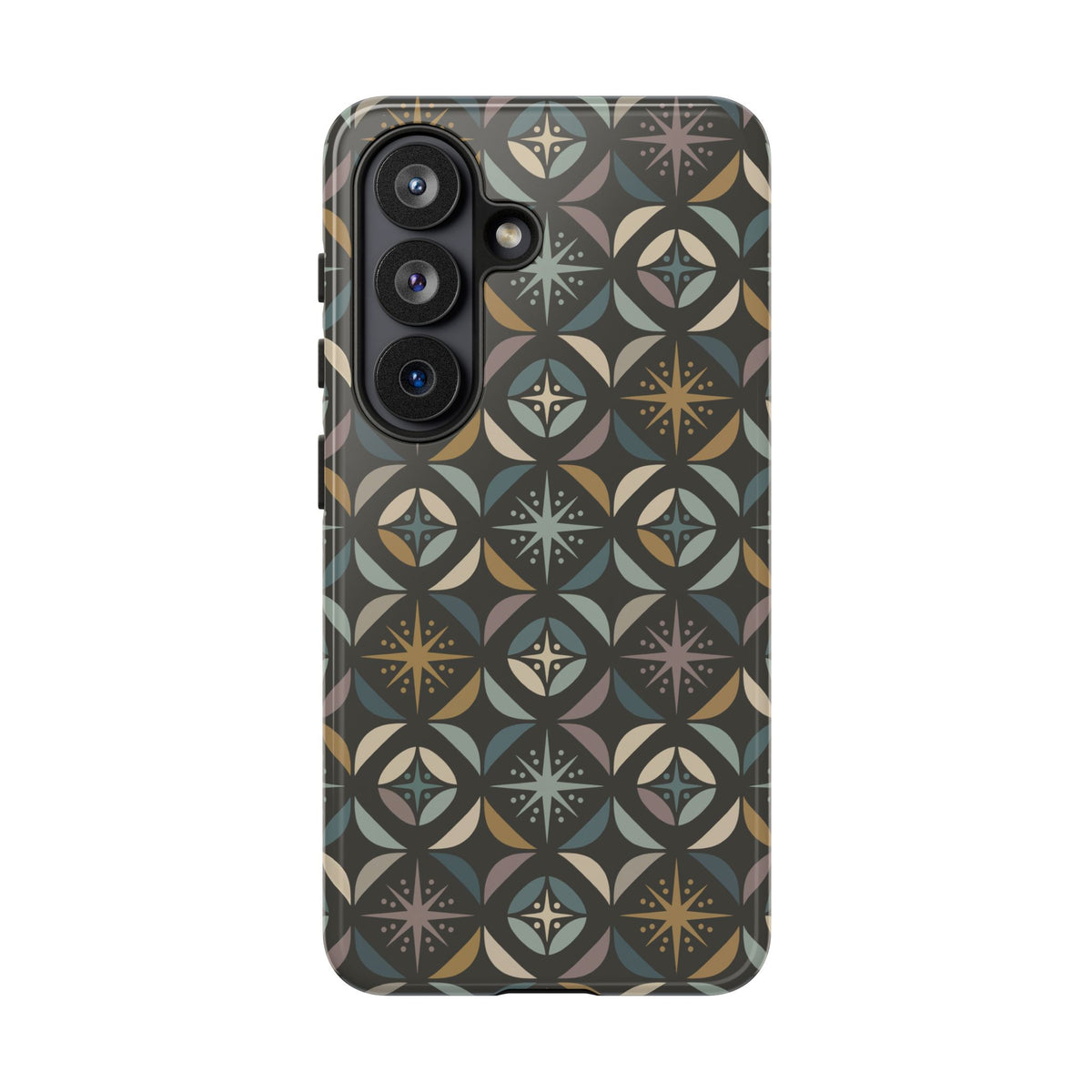 Mid Century Modern Elegant Gray Geometric Starburst Tough Phone Case