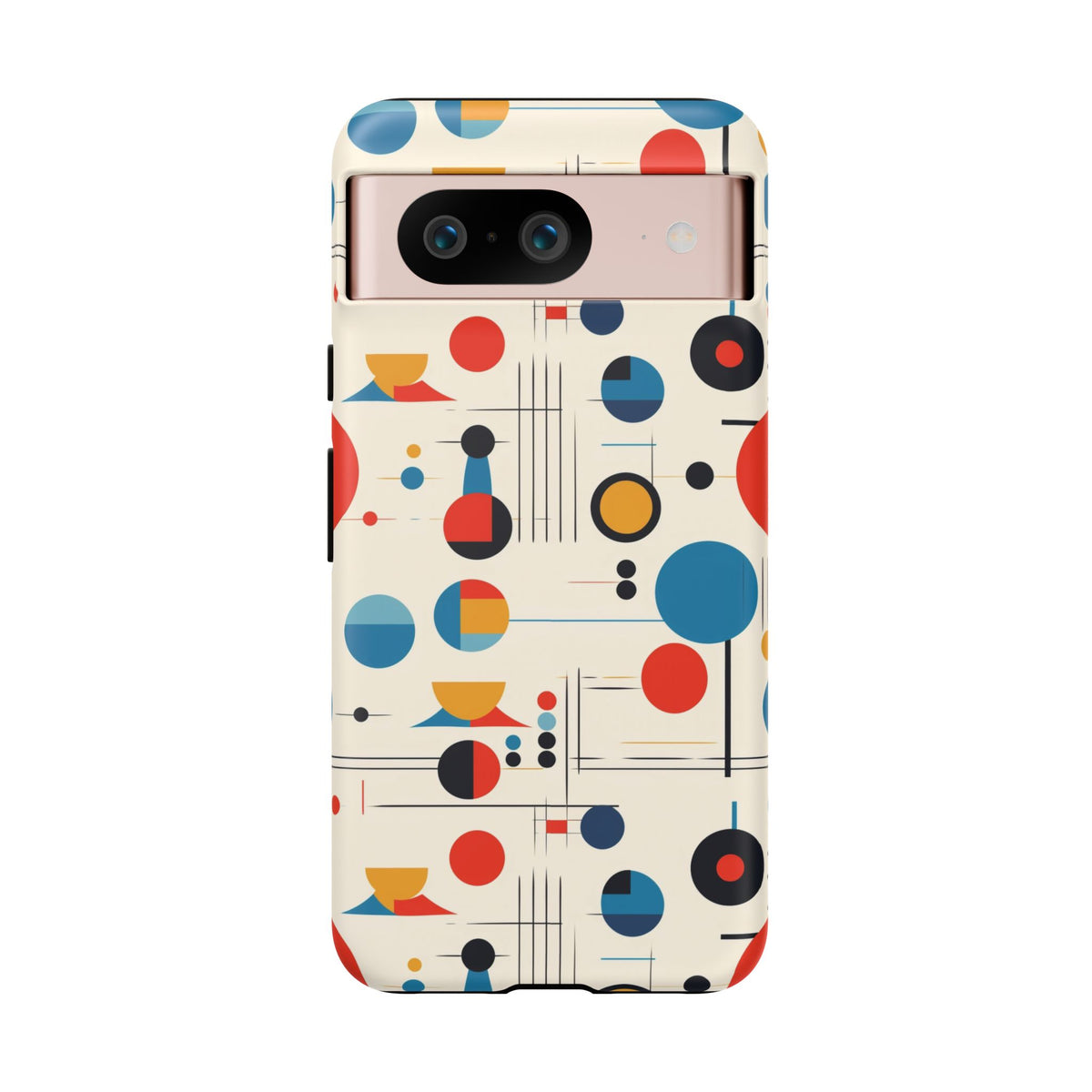 Mid Mod Bauhaus Designed iPhone, Samsung, Pixel Retro Phone Tough Cases