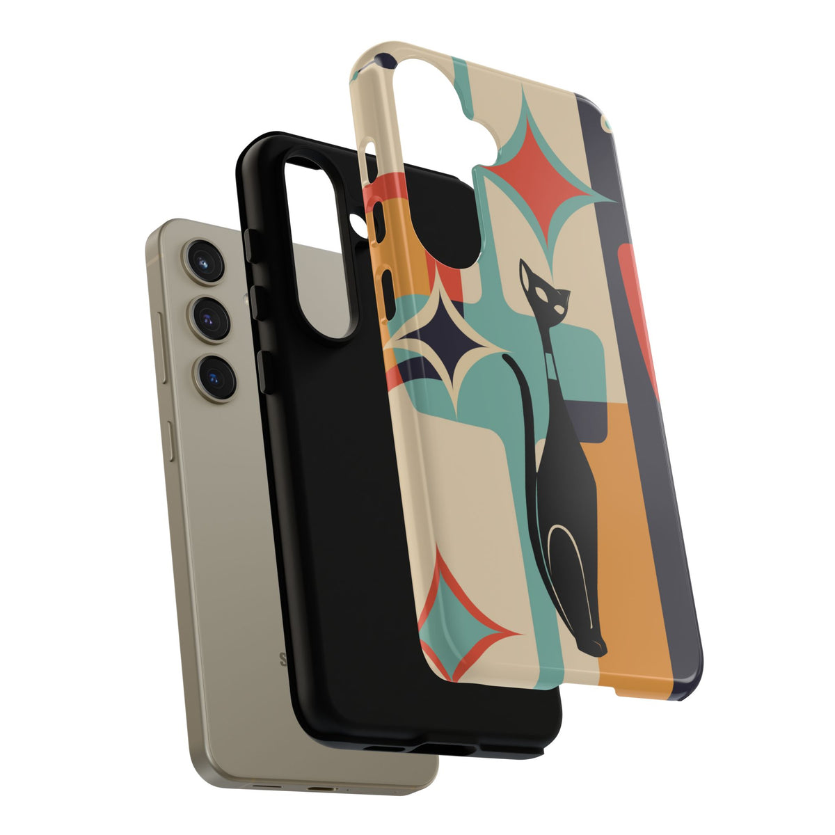 Atomic Cat, Sexton Cat, Mid Mod, Retro Geometric, Starburst Tough Phone Cases