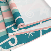 Kitschy Cat Cafe Aqua, Pink Bespoke Home Decor,  Mid Century Modern Table Runner - Mid Century Modern Gal