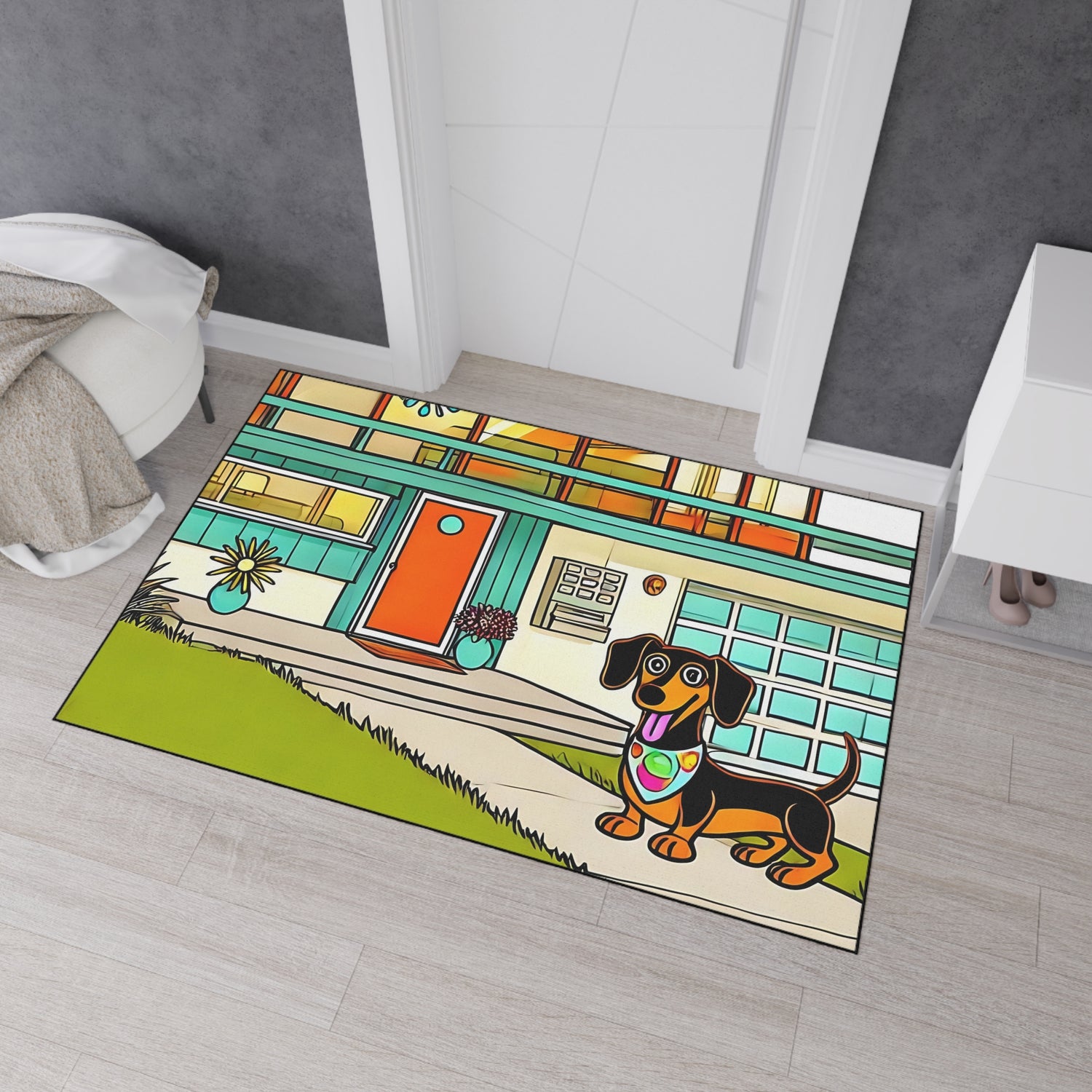 Dachshund Art Heavy Duty Floor Mat - Perfect for Dog Lovers