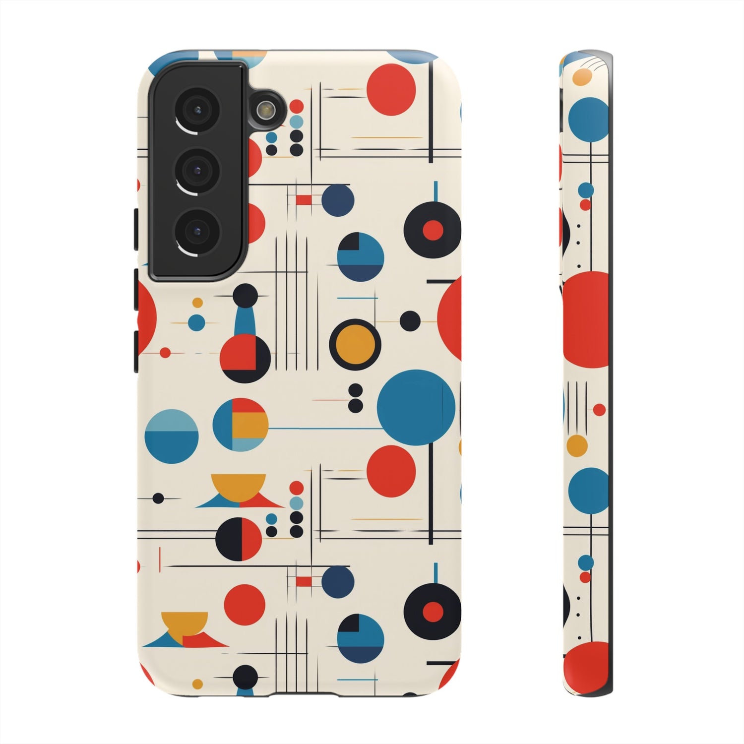 Mid Mod Bauhaus Designed iPhone, Samsung, Retro Phone Tough Cases