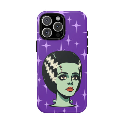 Bride of Frankenstein Retro Mid Mod Horror Buff Purple Halloween Tough Phone Case