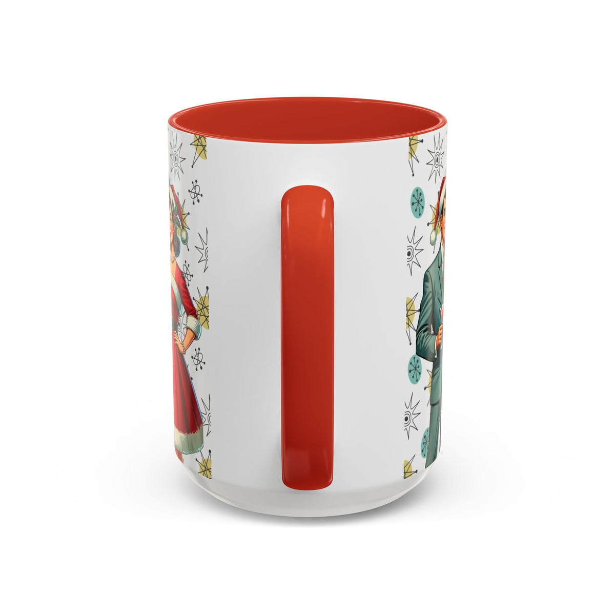 Mid Century Modern Atomic 50s Christmas Franciscan Starburst Pattern Mug - Mid Century Modern Gal