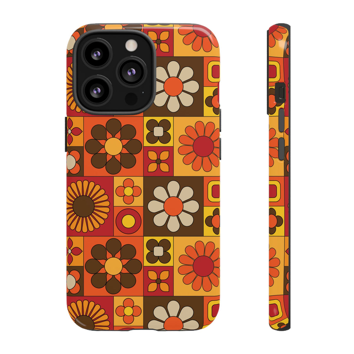 Retro 70s Mid Mod Floral Phone Case | Tough Cases for Flower Lovers