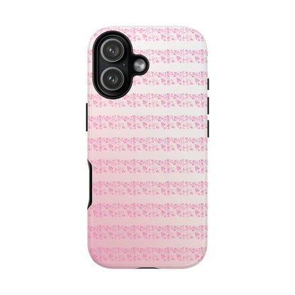 Pink Pyrex Gooseberry Striped Phone Case, Stylish Phone Cover, Tough Protective Case, Cute Cell Phone Case, Trending Gift for Her