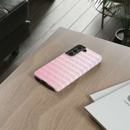 Pink Pyrex Gooseberry Striped Phone Case, Stylish Phone Cover, Tough Protective Case, Cute Cell Phone Case, Trending Gift for Her