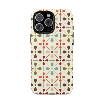 Scandinavian Flower, Mid Modern Danish Design Tough Phone Case