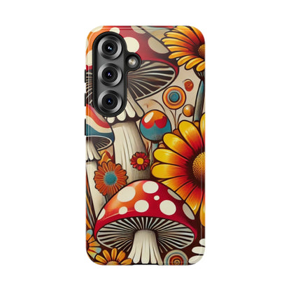 Colorful Mushroom Flower Phone Case - Boho Chic Design