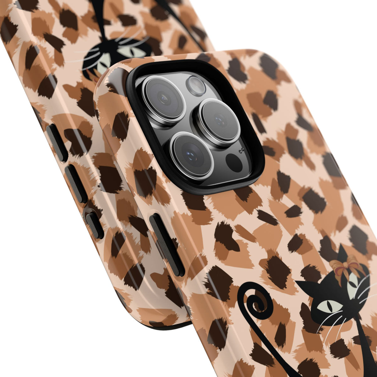 Mid Century Modern Atomic Cat, Animal Print Kitschy Trendy Smart Phone Tough Cases - Mid Century Modern Gal