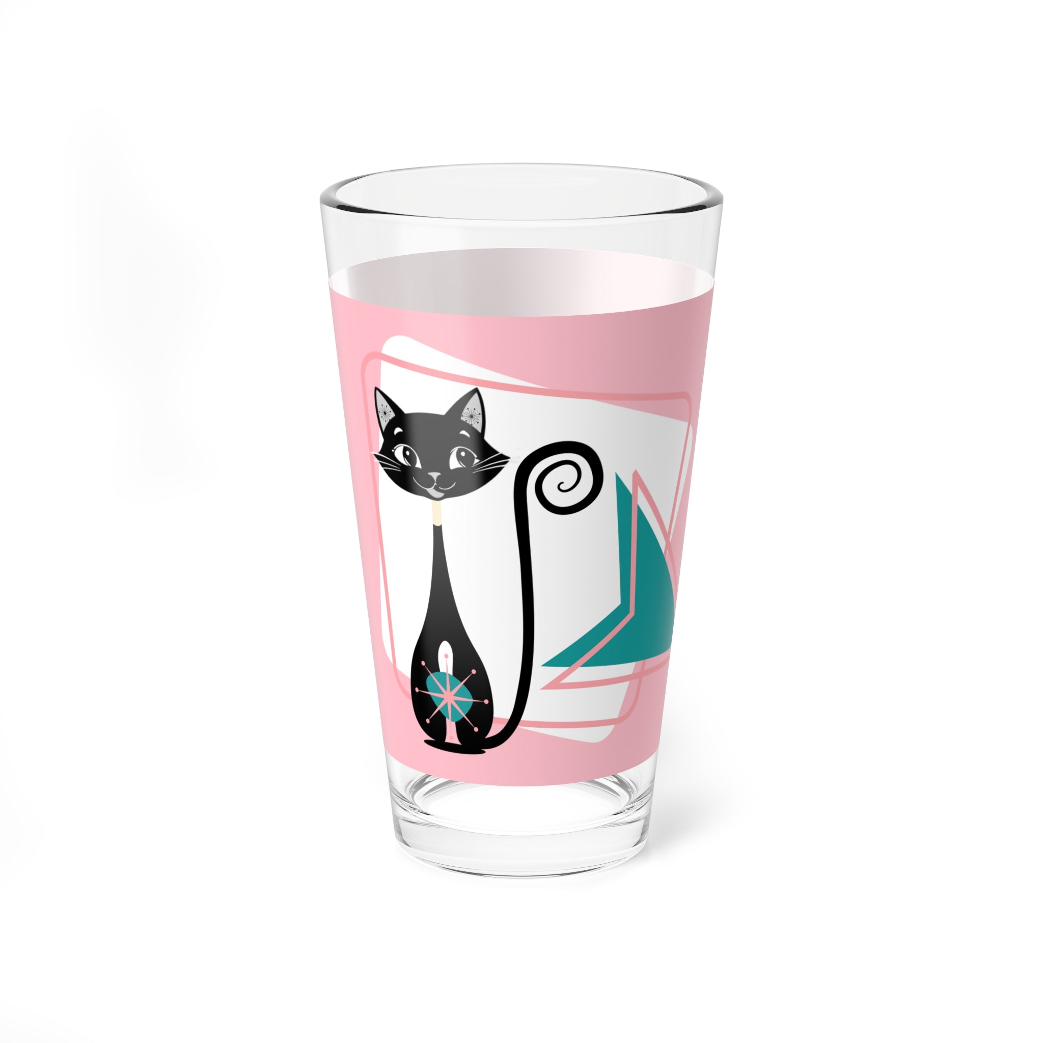 Mid Century Modern Barware Atomic Kitschy Black Cat Retro Whimsical MCM Drinkware - Mid Century Modern Gal