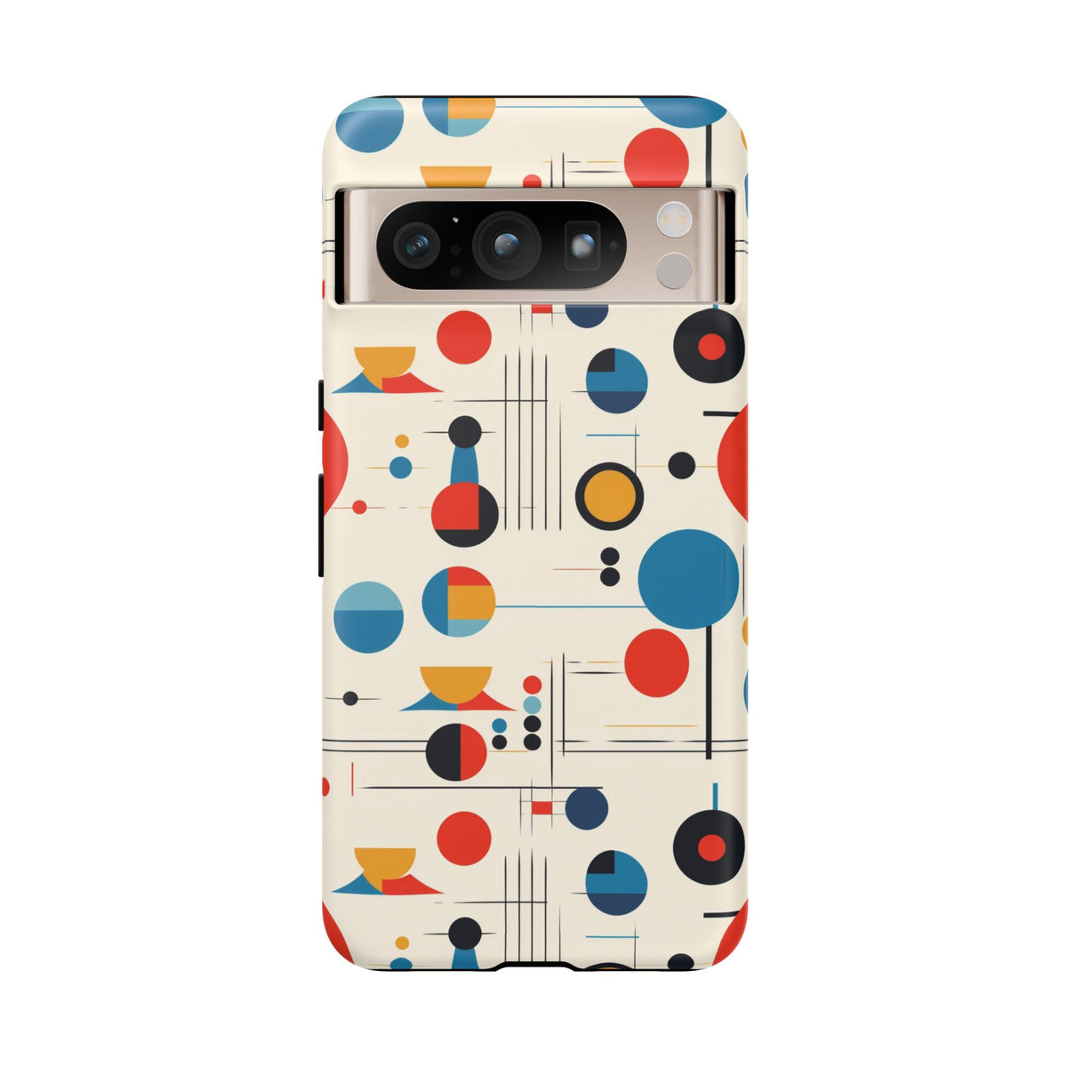Mid Mod Bauhaus Designed iPhone, Samsung, Pixel Retro Phone Tough Cases