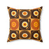 Groovy Retro Record Players, Brown Orange Yellow, Pillow Cover and Insert - Mid Century Modern Gal