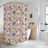 Retro Tropical Tiki Summer, Hawaiian Hibiscus Purple Shower Curtain - Mid Century Modern Gal