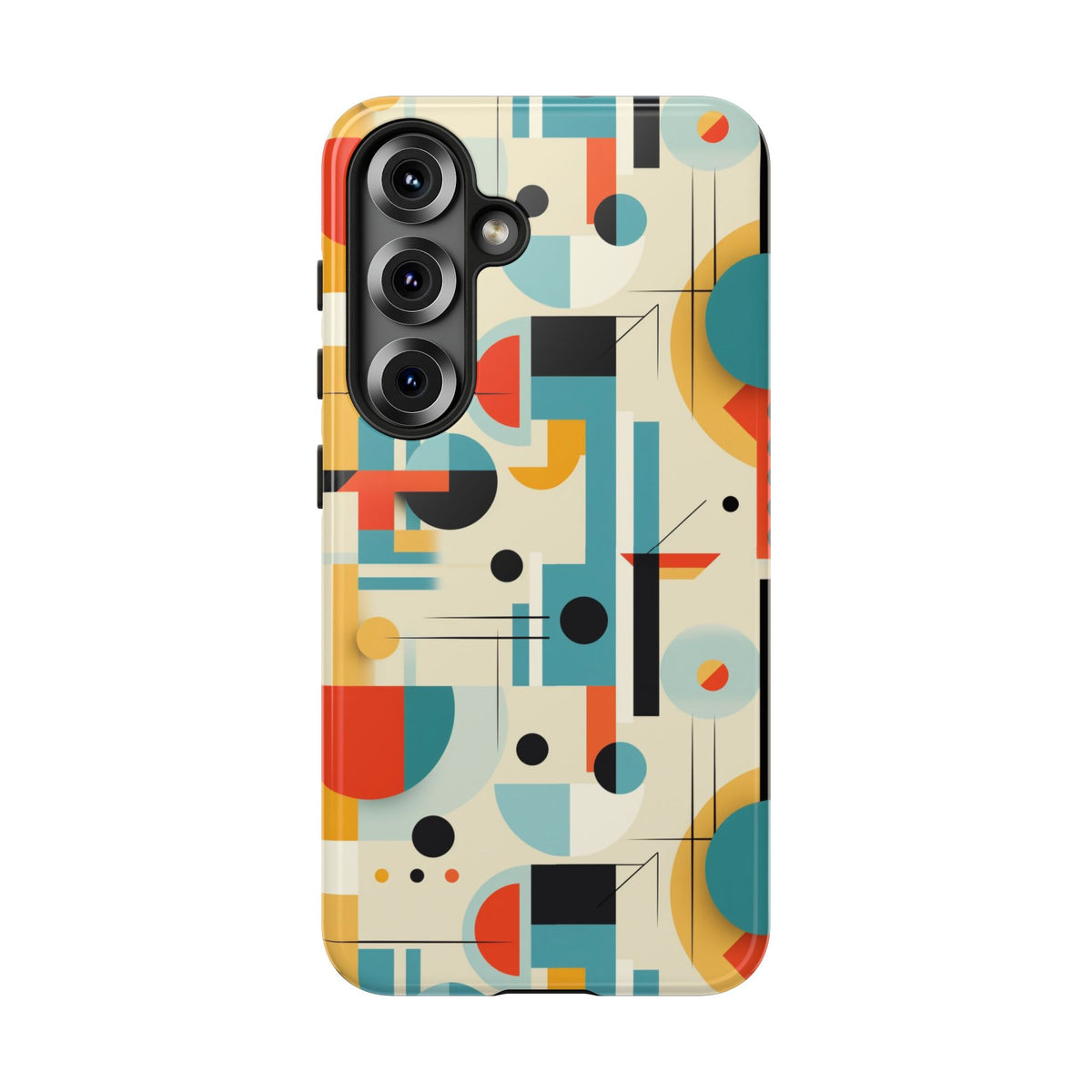 Bauhaus Designed Mid Mod Geometric Groovy Smart Phone, iPhone, Samsung, Pixel Compatible Tough Cases