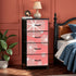 Atomic 50s Pink, Starburst Mid Century Modern 4-Drawer Dresser - Mid Century Modern Gal