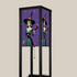 Mid Century Modern Vintage Pin Up Witch Purple Teal Halloween Lampshade for Floor Lamp with Shelves - Lampshade Only - Mid Century Modern Gal