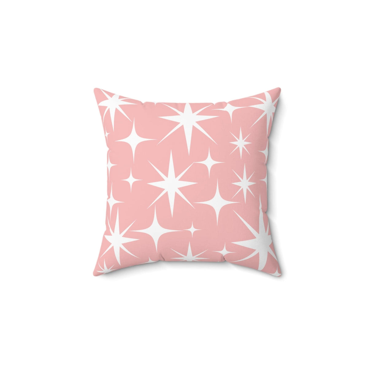 Atomic 50's Pink Starburst, Mid Century Modern Pillow And Cover Home Decor 14" × 14"