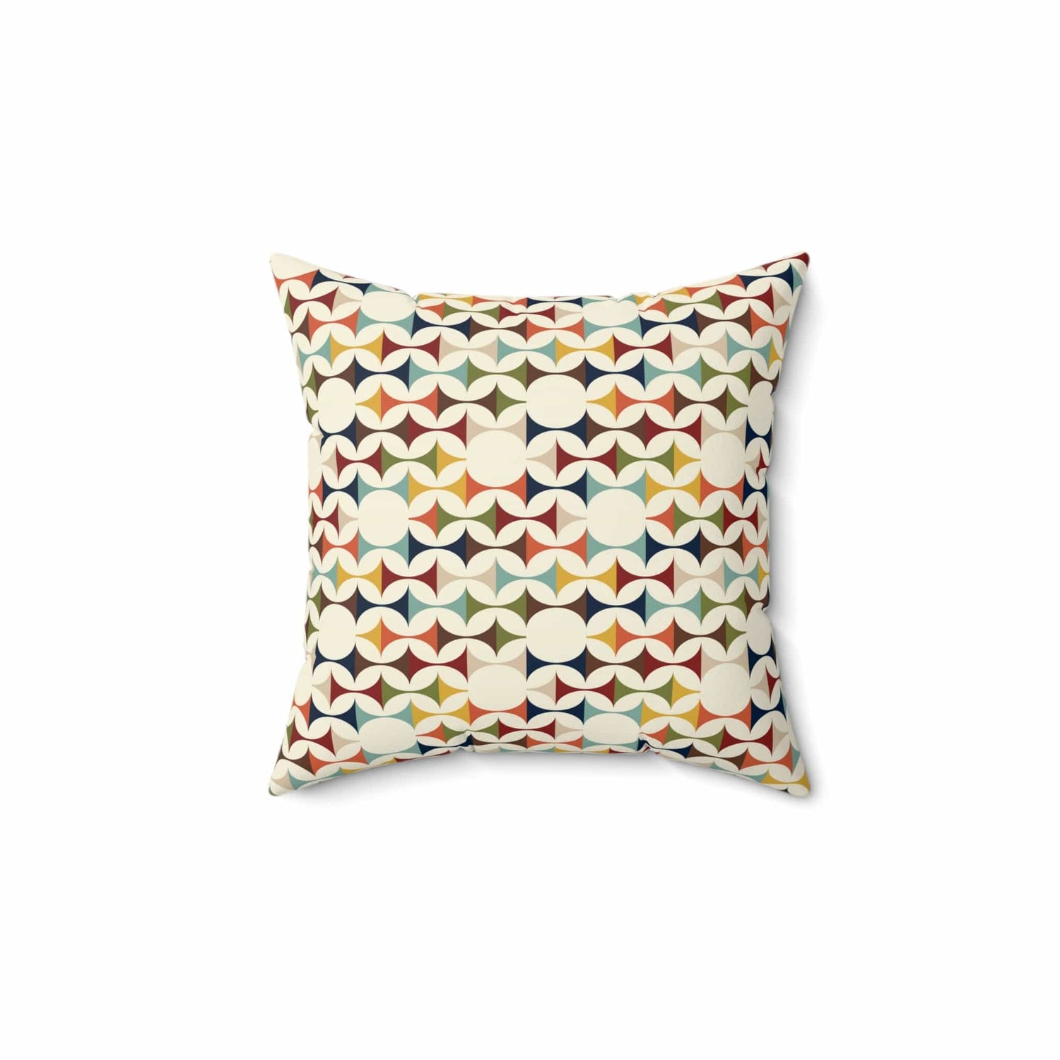 Scandinavian Modern Danish, Geometric Retro Mod Pillow Home Decor 14&quot; × 14&quot;