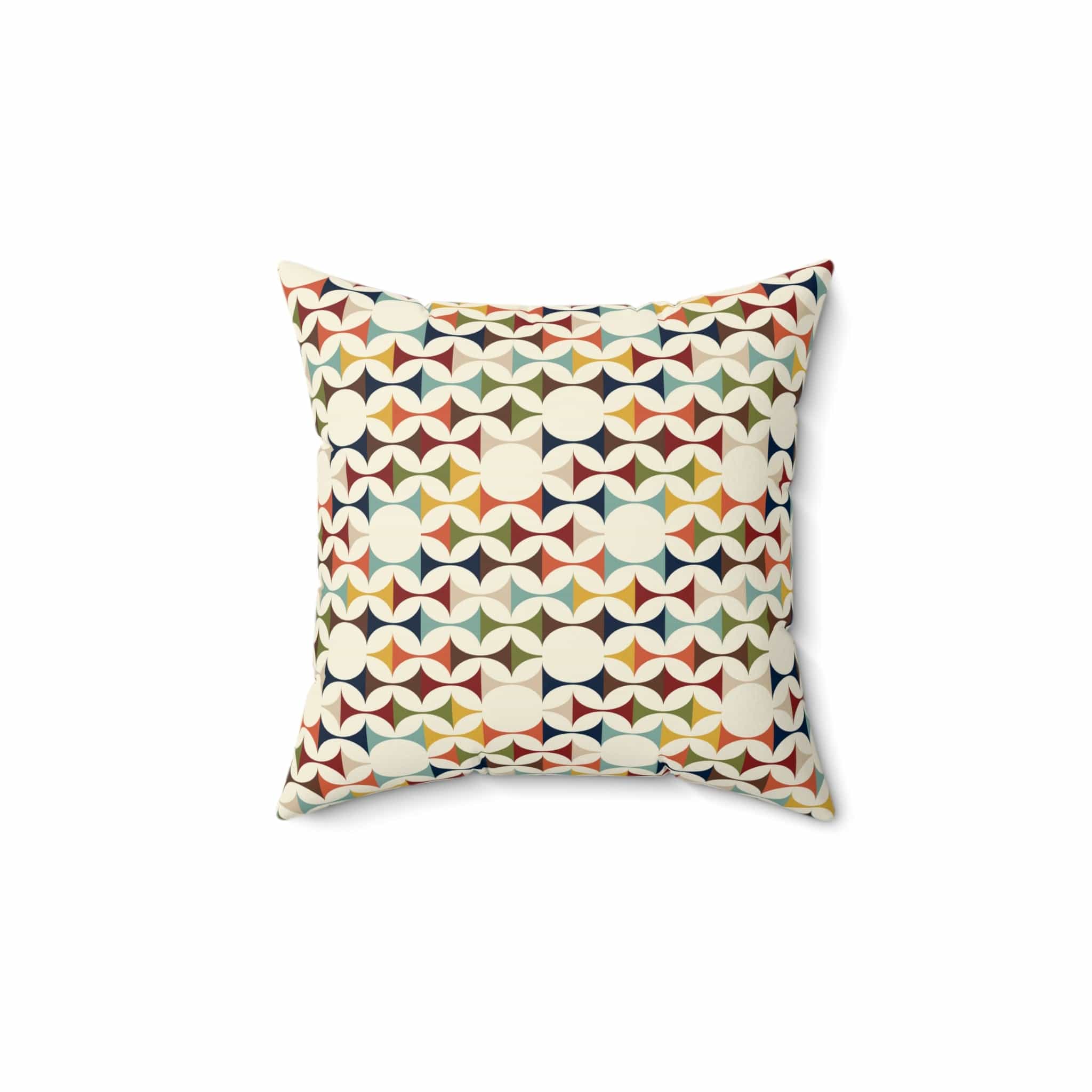 Scandinavian Modern Danish, Geometric Retro Mod Pillow Home Decor 14&quot; × 14&quot;