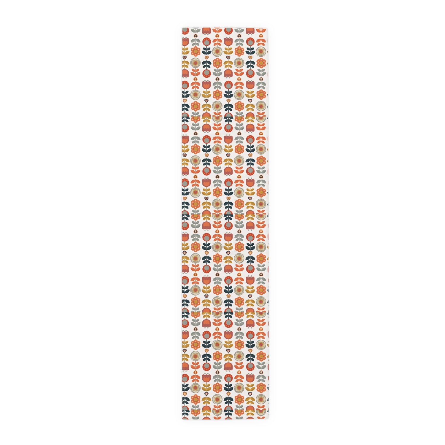 Mid Mod Scandinavian Floral Modern DanishTable Runner - Vibrant Home Decor for Festive Occasions - Mid Century Modern Gal