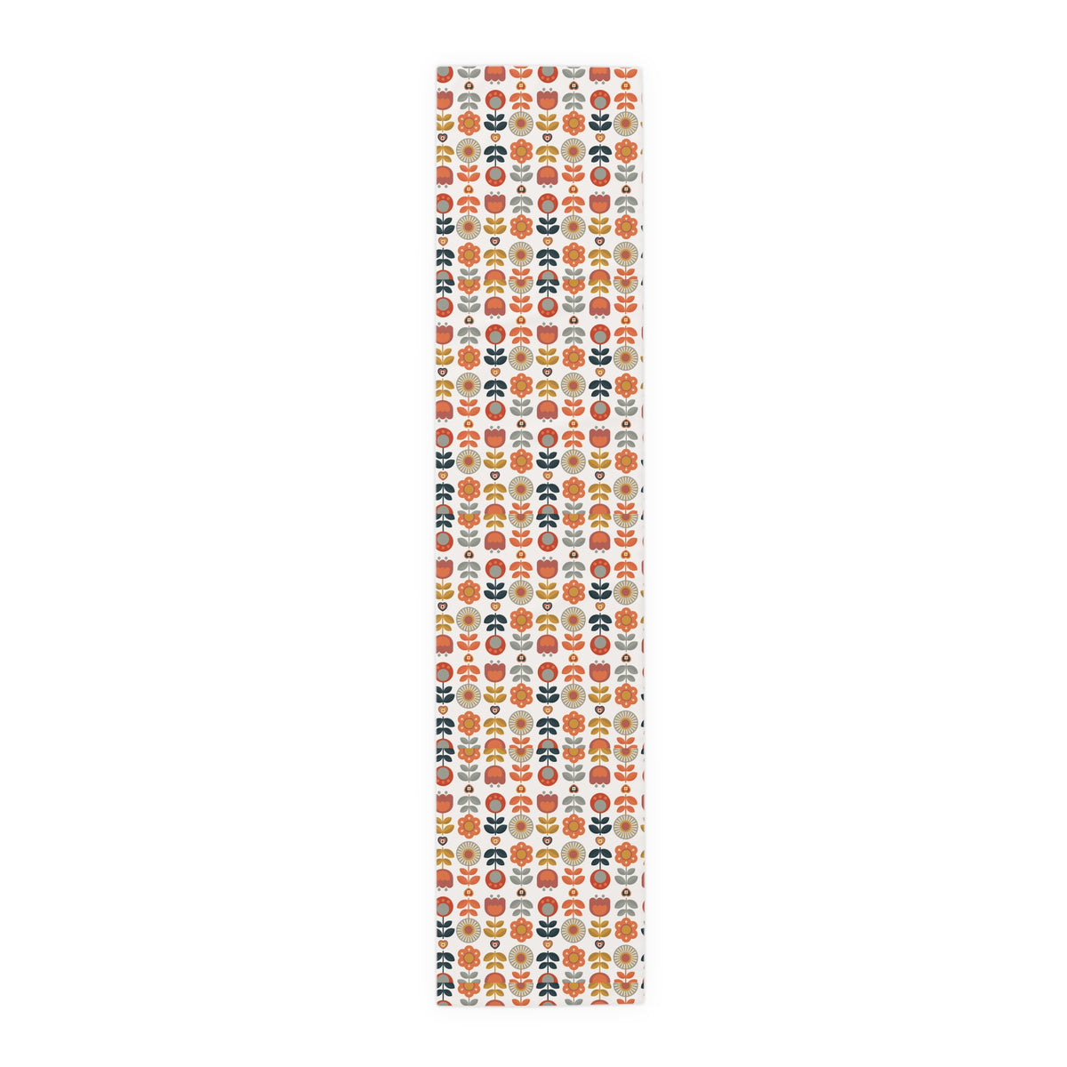 Mid Mod Scandinavian Floral Modern DanishTable Runner - Vibrant Home Decor for Festive Occasions - Mid Century Modern Gal