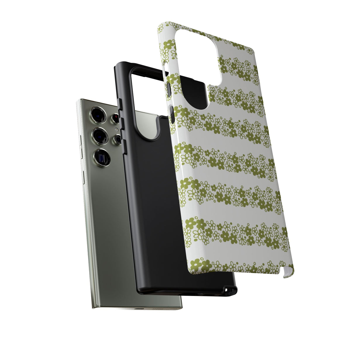 Pyrex Crazy Daisy Spring BlossonFloral Phone Case: Tough Cases with Elegant Green Floral Design, Durable Phone Cover
